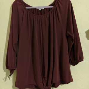 ♥️Green envelope Cute marron blouse size L